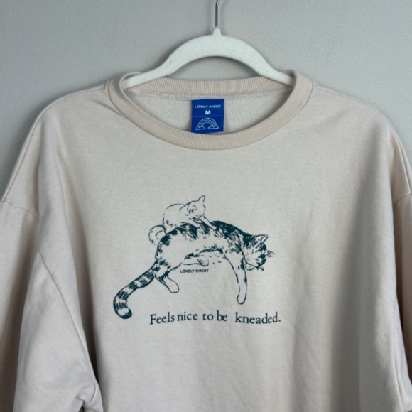 Lonely Ghost Nice to be Kneaded Crewneck Sweatshirt - Size Medium - Picture 2 of 5